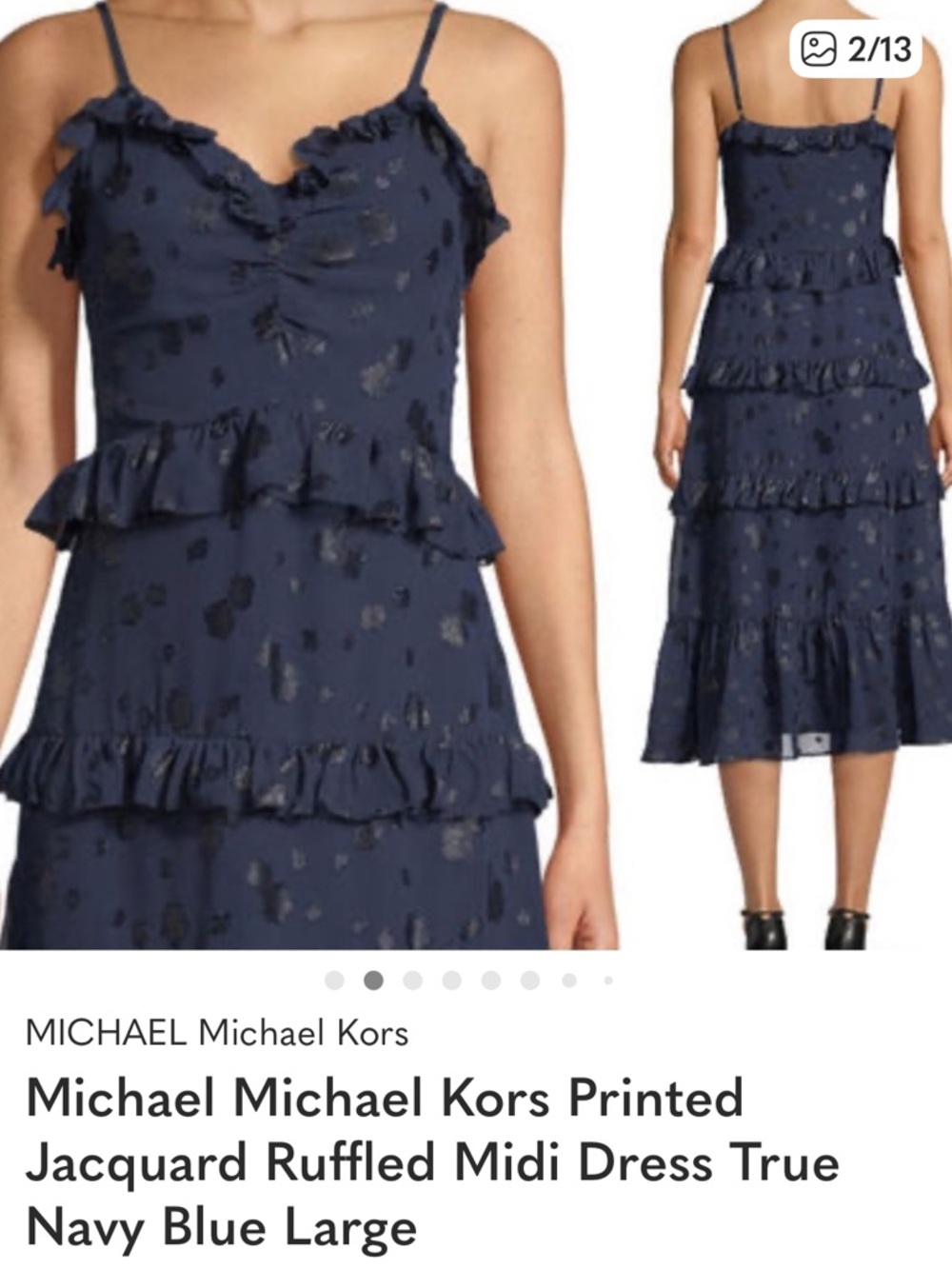Michael kors Navy blue midi Dress